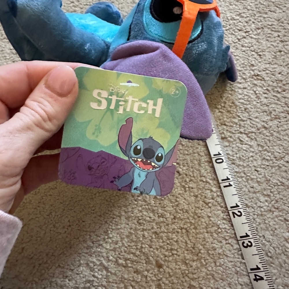 Disney Blue Stitch Plush with Orange Sunglasses - Picture 4 of 5